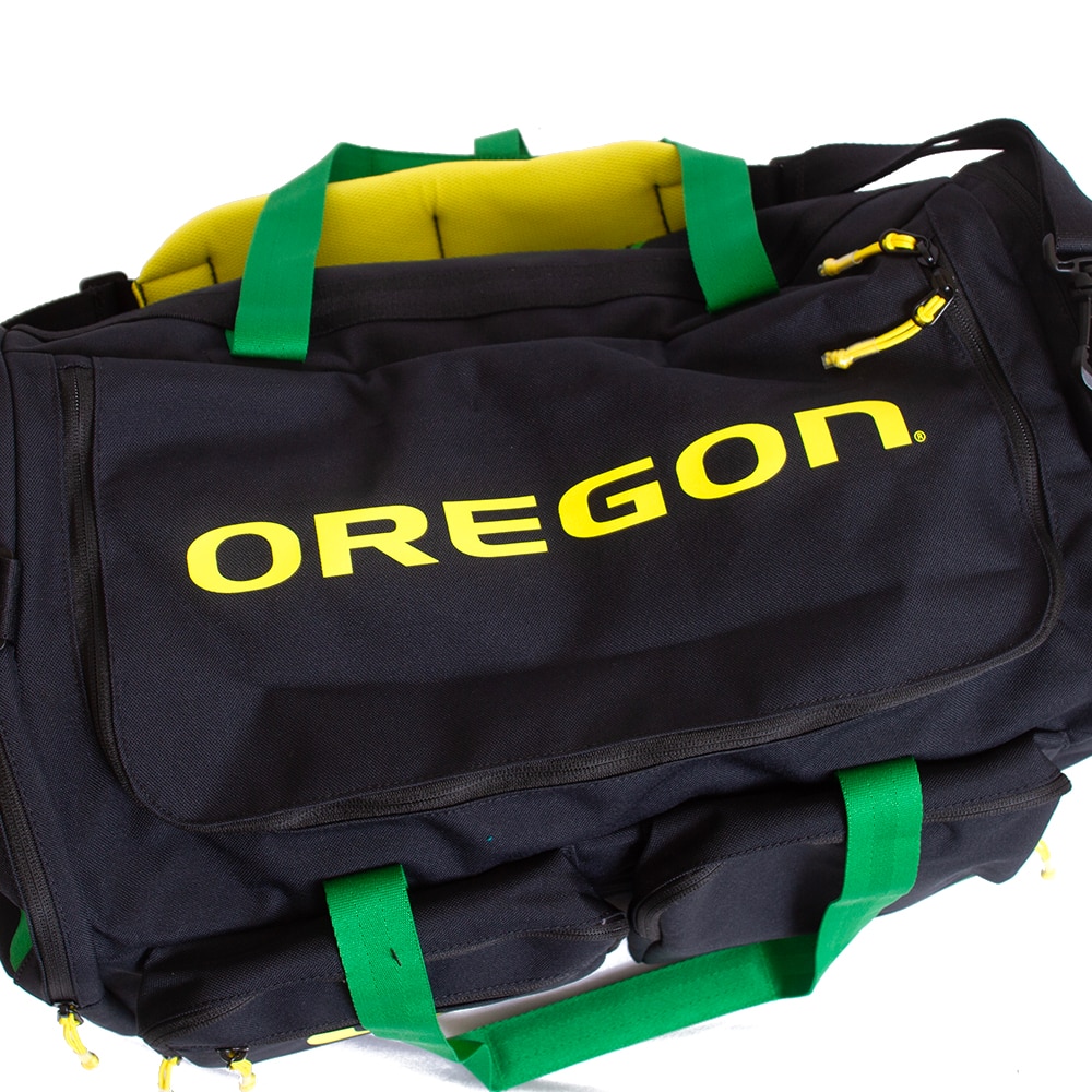 Classic Oregon O, Nike, Black, Duffel, Polyester, Accessories, Unisex, Green strap, 766515